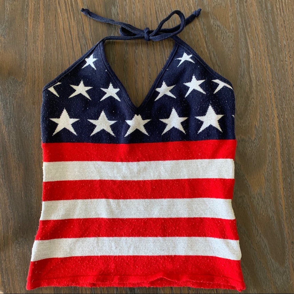 American Flag Halter Top